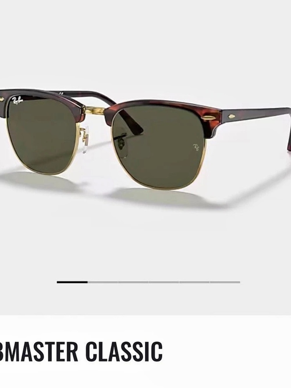 Ray-Ban Clubmaster Classic Clubmaster Sunglasses in Brown & Green Like New - Picture 14 of 15